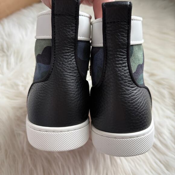 EUC•CHRISTIAN LOUBOUTIN 
Louis Orlato Camo Red Sole High-Top Sneakers Size: 37 - Picture 9 of 13